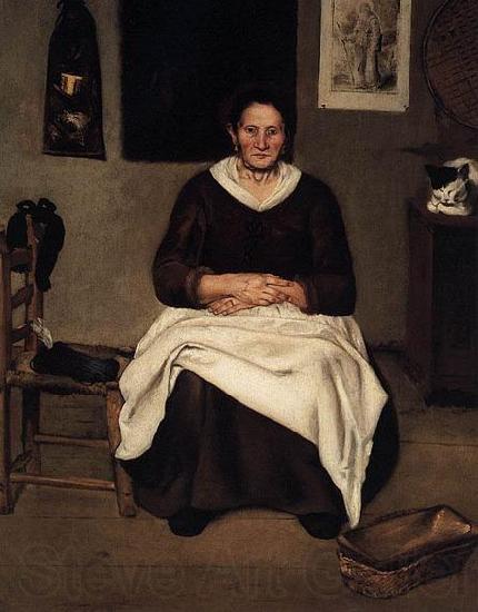 Antonio Puga Old Woman Seated France oil painting art